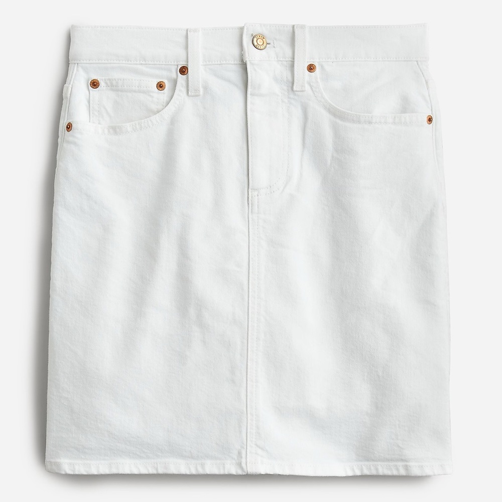 J.Crew Denim mini skirt in white